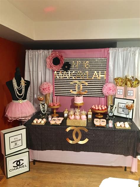 Sweet 16 Chanel Theme Party Decorations 